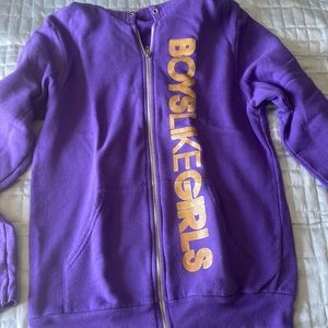 Vintage boys like girls American apparel purple zip up NWOT